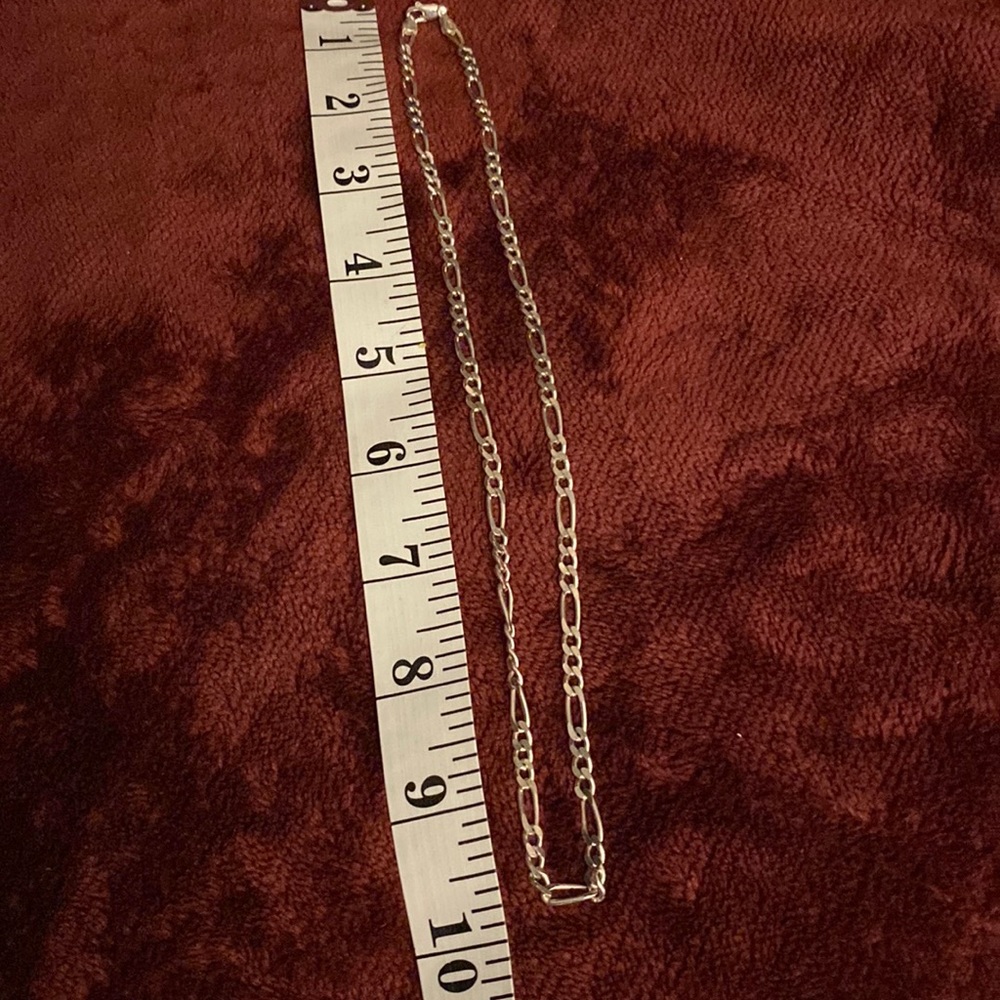 Vintage Sterling Silver Heavy Fígaro Necklace